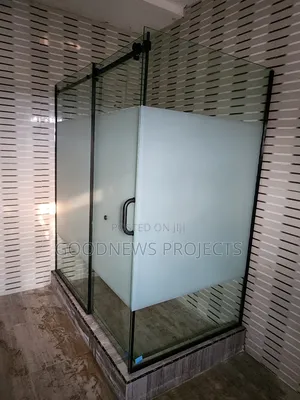Shower Glass Cubicle {Sliding Black