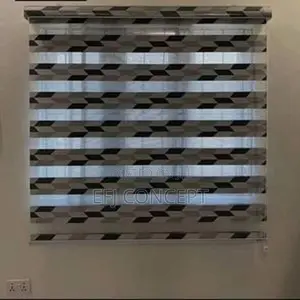 Grey Color Design Pattern Day and Night Window Blind
