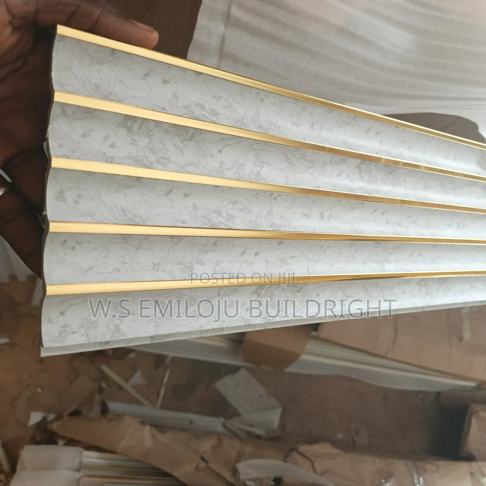 Gold Design Fluted Panel