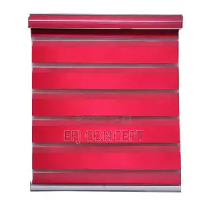 Red Color Pattern Day and Night Window Blind