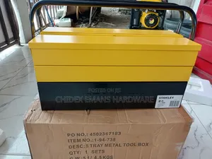 18" Empty Stanley Metal Tool Box