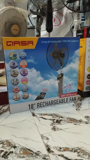 Qasa 18′′ Rechargeable Standing Fan With Remote QRF-7918
