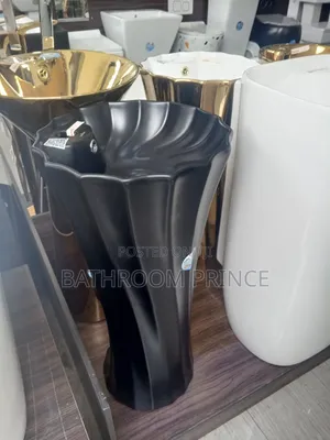 Black Freestanding Basin