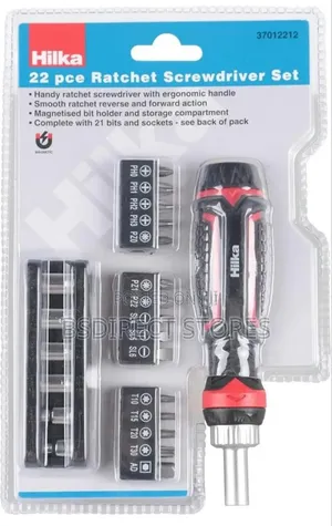 Hilka 22pieces Ratchet Screwdriver Set With Ergonomic Handle