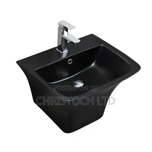 Black Ceramic Wall Hung Basin/B56