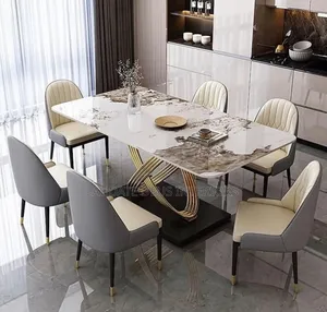 Exquisite 6 Seater Royal Marble Top Dining Table
