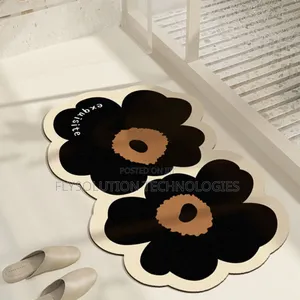 Flower Absorbent Bathroom Mat 40cmby60cm