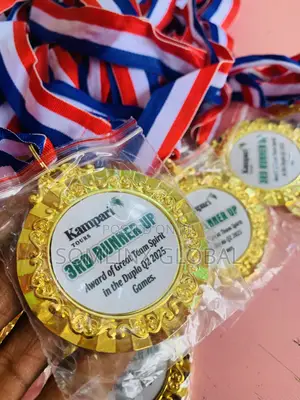 Gold Medals With White