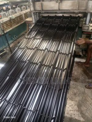 0.50 Step Tiles Design Aluminum Roofing Sheet Oven Baked Bla