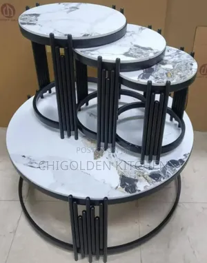 Center Table Plus Two Detachable Side Tables