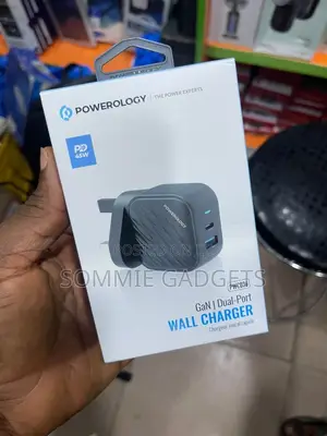 Powerology 45w Gan Dual Port Wall Charger