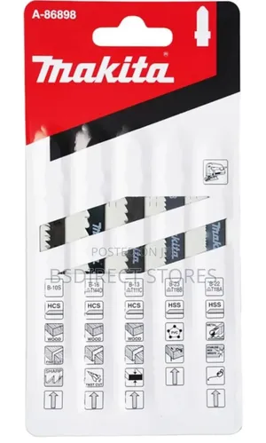 Makita Universal Fitting Jigsaw Blades - 5 Selection Pack