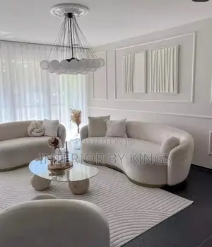 5seater Custom Made Sofa +Ball Base Glass Table High Quality