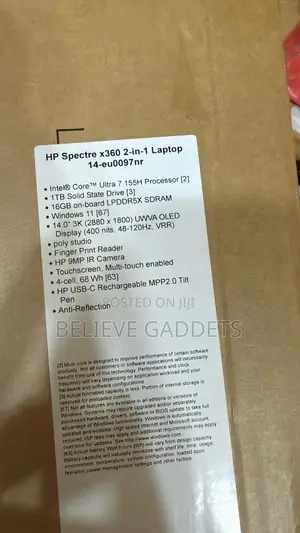 New Laptop HP Spectre 14 16GB Intel Core Ultra 7 SSD 1T