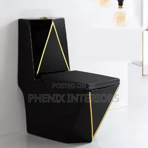 Black Modern Big Set Toilet Water Closet