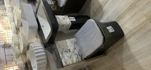 Black and Gold Marble Design Toilet and Wash Basin Set