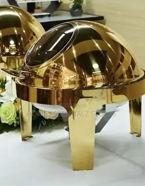 8Liter Luxury Round Dome Chafing Dish - Stainless Steel Buffet Warmer