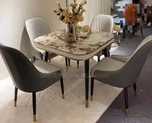 Stylish Home Marble Dining Table With 4 Chairs