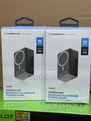 Powerology Pp081 30000mah Magsafe Aluminum Power Bank
