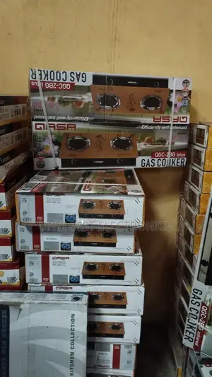 Qasa Two Burner Glass Table Top Gas Cooker | QGC-2bg Lotus