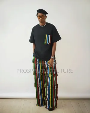 Quality Cotton Round Neck on Aso-Oke Pant