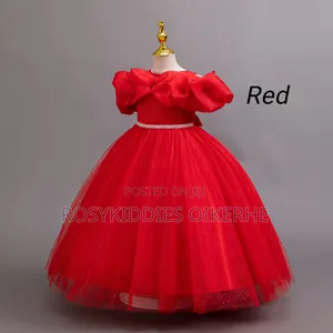 Red Ceremonial Graduation Princess Ball Dress