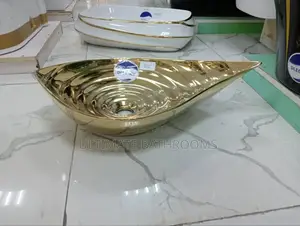 Canoe Shape Gold Dlegacy Counter Top Basin
