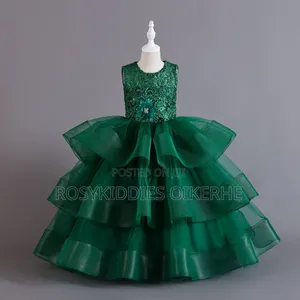 Green Ceremonial Graduation Princess Ball Gown