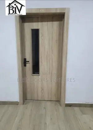 3ft by 7ft Wooden Door With Glass