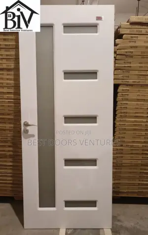 3ft by 7ft Hardwood Door With Glass