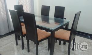 Glass Top Dining Table With 6nos Chairs