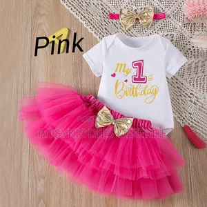 Baby Girl, 1 Year Tutu Skirt and Bodysuit Set