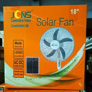 18" Solar Fan Rechargeable JCNS