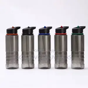 Plastic Tumbler Space Sport Drinking Water Bottle With Straw