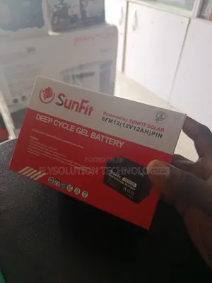 Sunfit 6fm12 (12v 12ah) Deep Cycle Gel Battery