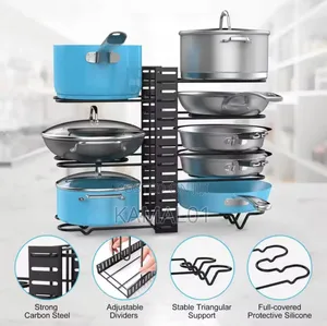 8 Tier Pots and Pans Organiser Rack