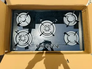  5-Burner Gas Cooker With Glass Top – Premium Quality!