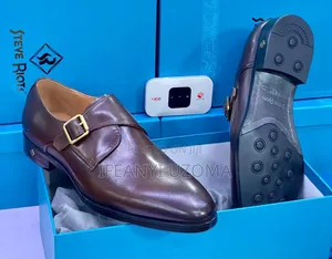 Steve Riots Brown and Black Leather Shoe