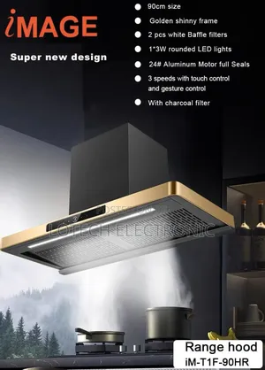 Im-Tif-90hr 90cm Range Hood
 Powerful Suction–Removes Smoke