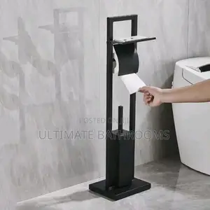 Freestanding Toilet Brush With Tissue Paper Holder