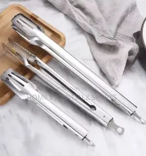 2 Pieces Set of Stainless Steel Food Tongs