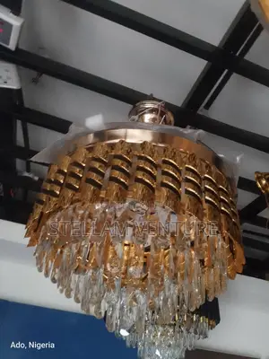 Crystals Chandelier Ceiling Fan With Remote and Bluetooth