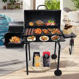 Smoker Type Barbecue Grill ( Charcoal BBQ With Smoker Area )