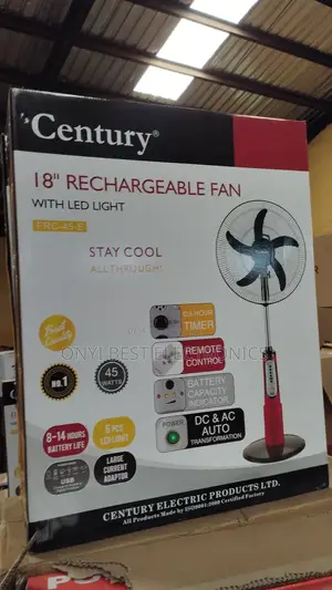 Century 18 Inches Ac/Dc Rechargeable Standing Fan | FRC-45