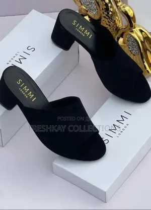 Quality Et Luxury Ladies Block Heeled Slippers