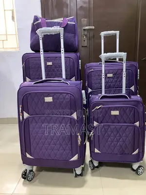 Purple Swiss Polo 5-piece Luggage Set