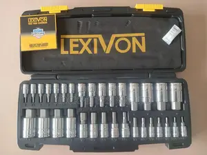 Lexivon Lx-144 1⁄4",3⁄8" 1⁄2" Master Hex Bit Socket Set