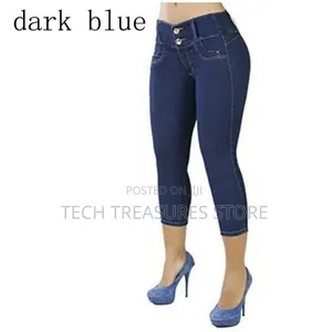 Ladies High Waist Skinny Jean- Blue