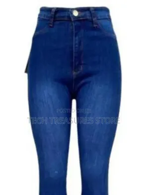 Ladies High Waist Skinny Jean- Blue