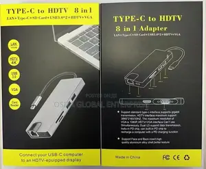 Type C to HDTV 8 in 1 Adapter With Vga